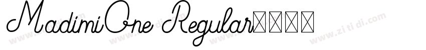 MadimiOne Regular字体转换